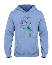 Load image into Gallery viewer, Dragon With Butterfly Wings Dragon Flowers Hoodie