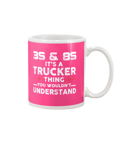 3S And 8S Trucker Lovers Black T-Shirt Mug