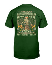 Load image into Gallery viewer, Heavy Equipment Operator Black T-Shirt Guys Tee
