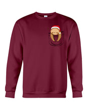 Load image into Gallery viewer, Pocket Slothmas Christmas Gift Funny T-Shirt Sweatshirt
