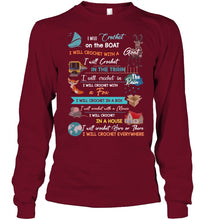 Load image into Gallery viewer, Crocheting Everywhere Black Quote T-Shirt Unisex Long Sleeve
