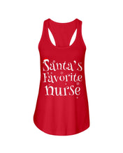 Load image into Gallery viewer, Santa's Favorite Nurse Ladies Flowy Tank
