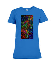 Load image into Gallery viewer, Hummingbird Cosmic Light Color Black T-Shirt Ladies Tee