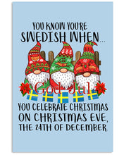 Load image into Gallery viewer, Swedish Christmas Gnome Cute Gift Tee Vertical Poster