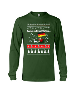 Deutsching Through The Snow German Christmas Funny Tee Unisex Long Sleeve