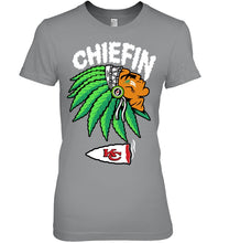 Load image into Gallery viewer, Chiefin Kansas City Chiefs Gift For Fans T-Shirt Ladies Tee