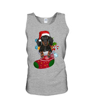 Load image into Gallery viewer, Dachshund In A Sock Christmas Cute Gift For Dachshunds Lovers Unisex Tank Top