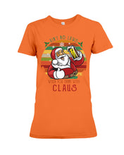 Load image into Gallery viewer, Santa Claus Beer Gift For Christmas Black T-Shirt Ladies Tee