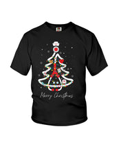 Load image into Gallery viewer, Nurse Tree Christmas Funny T-Shirt Youth Tee