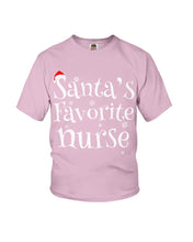 Load image into Gallery viewer, Santa's Favorite Nurse Youth Tee