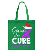 Load image into Gallery viewer, My Christmas Wish Is A Cure Basketweave Tote Bag