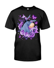 Load image into Gallery viewer, Donkey Loves Purple Flowers Custom T-Shirt Sweatshirt