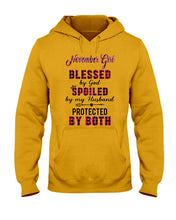 Load image into Gallery viewer, November Girl Blessed By Girl Spoiled By Husband Quote T-Shirt Hoodie