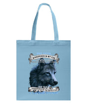 Load image into Gallery viewer, Wolf Lovers Trending Quote Tee Basketweave Tote Bag