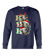 Load image into Gallery viewer, Funny Cows Ho Ho Ho Christmas Gift For Cow Lovers Sweatshirt