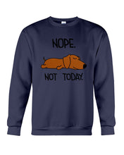 Load image into Gallery viewer, Dachshund Nope Not Today For Dachshunds Lovers Sweatshirt