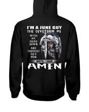 Load image into Gallery viewer, June Guy Amen Birthday Gift For Christian Hoodie