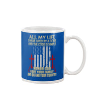 Load image into Gallery viewer, Lived By A Code Back Side T-Shirt Mug