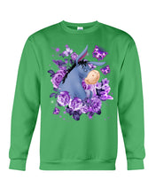Load image into Gallery viewer, Donkey Loves Purple Flowers Custom T-Shirt Sweatshirt