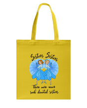 Load image into Gallery viewer, Sisters Sisters Fairy Tale Gift For Girls T-Shirt Basketweave Tote Bag
