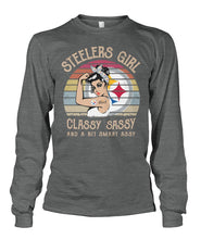 Load image into Gallery viewer, Steelers Girl Classy Sassy T-Shirt Unisex Long Sleeve