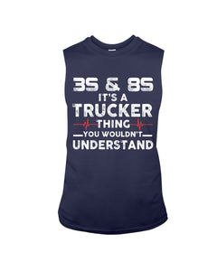 3S And 8S Trucker Lovers Black T-Shirt Unisex Long Sleeve