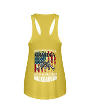 Load image into Gallery viewer, Never Underestimate A Grandpa Black T-Shirt Ladies Flowy Tank