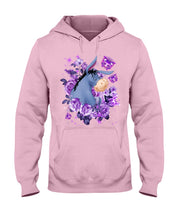 Load image into Gallery viewer, Donkey Loves Purple Flowers Custom T-Shirt Hoodie
