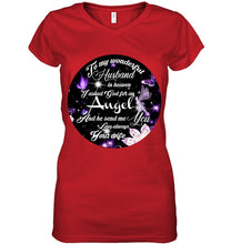 Load image into Gallery viewer, To My Husband In Heaven Gift For Widow Ladies V-Neck