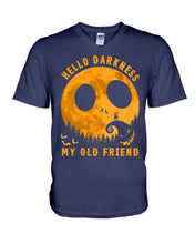 Load image into Gallery viewer, Darkness My Old Friend Halloween T-Shirt Guys V-Neck