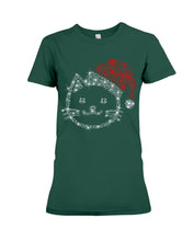 Load image into Gallery viewer, Cute Cat Face Christmas Gift For Cat Lovers T-Shirt Ladies Tee