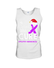 Load image into Gallery viewer, Epilepsy Awareness - My Christmas Wish Is A Cure Unisex Tank Top