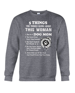 Dog Mom Gift For Dog Lovers Black Quote T-Shirt Sweatshirt