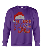 Load image into Gallery viewer, Merry Christmas Nurse Claus Black T-Shirt Sweatshirt