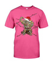 Load image into Gallery viewer, Elephant Color Light Christmas Gift Tee Guys Tee