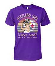 Load image into Gallery viewer, Steelers Girl Classy Sassy T-Shirt Guys Tee