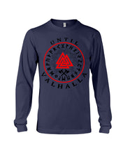 Load image into Gallery viewer, Viking Pattern Until Valhalla Tee Unisex Long Sleeve