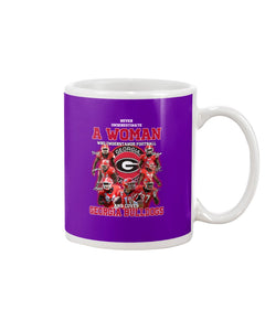 A Woman Loves Georgia Bulldogs Custom Tee Mug