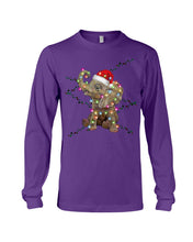Load image into Gallery viewer, Elephant Color Light Christmas Gift Tee Unisex Long Sleeve