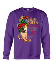 Load image into Gallery viewer, January Queen 3 Sides Horoscopes T-Shirt Sweatshirt