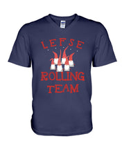 Load image into Gallery viewer, Lefse Rolling Team Cute Tee Guys V-Neck