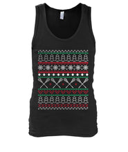 Load image into Gallery viewer, Funny Ugly Christmas Sweater Lacrosse Unisex Tank Top