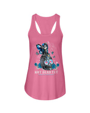 Load image into Gallery viewer, Diabetes Awareness Skull Custom Graphic Tee Ladies Flowy Tank
