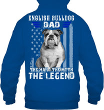 Load image into Gallery viewer, English Bulldog  - The Man - The Myth - The Legend Black T-Shirt Hoodie