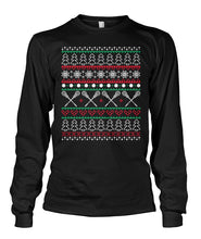 Load image into Gallery viewer, Funny Ugly Christmas Sweater Lacrosse Unisex Long Sleeve