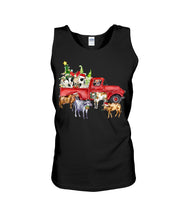 Load image into Gallery viewer, Merry Christmas In Town Cow Lovers Gift For Farmers Unisex Tank Top