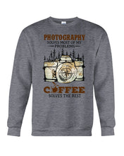 Load image into Gallery viewer, Solve Most Problems Camera Map Photography T-Shirt Sweatshirt