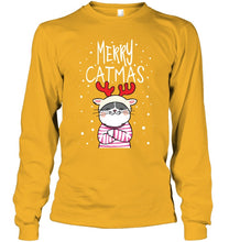 Load image into Gallery viewer, Funny Merry Catmas Christmas Gift Shirt Unisex Long Sleeve