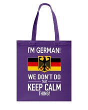 Load image into Gallery viewer, Keep Calm German Funny Quote Basketweave Tote Bag