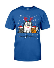 Load image into Gallery viewer, Merry Fluffmas Cute Cats Gift For Cat Lovers Guys Tee
